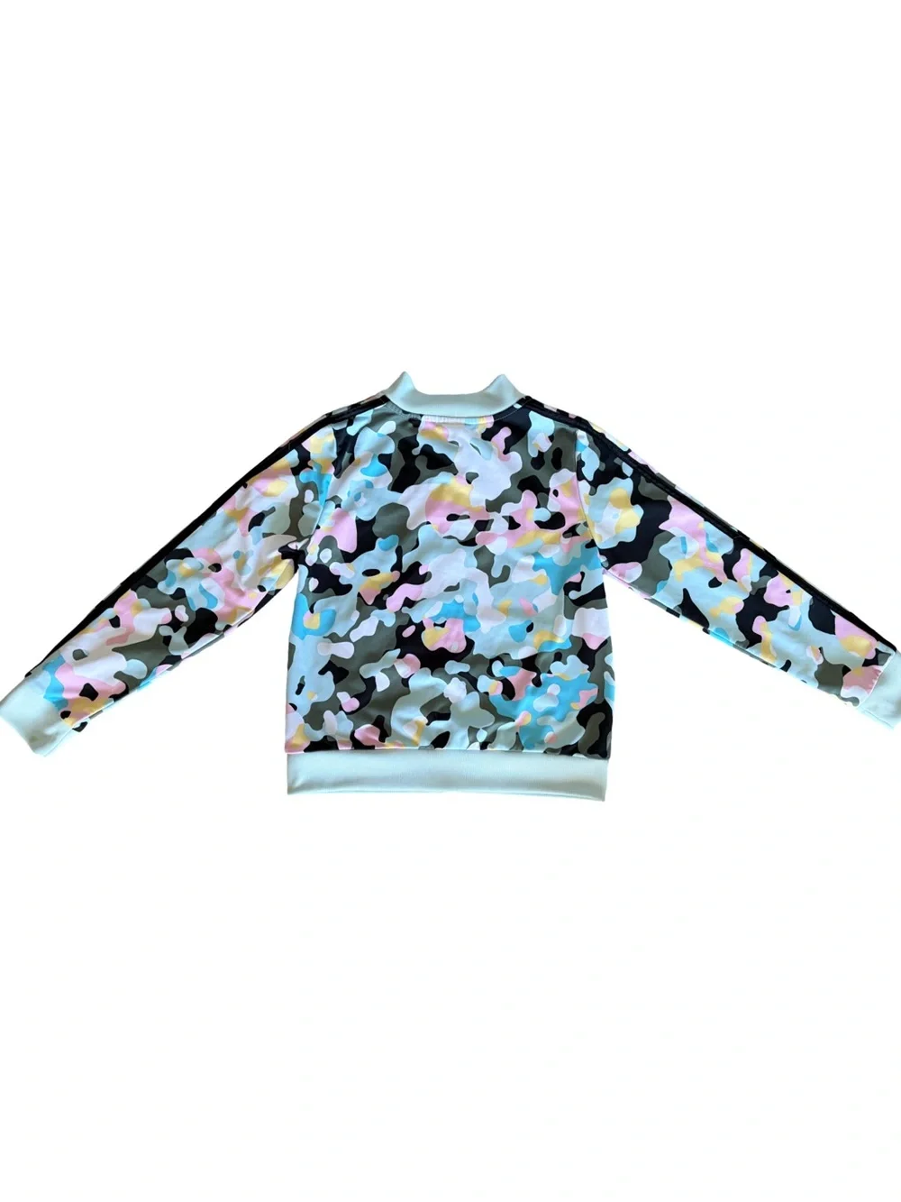 Adidas Girls Pastel Camo Track Jacket Multicolor Size Medium 10/12
